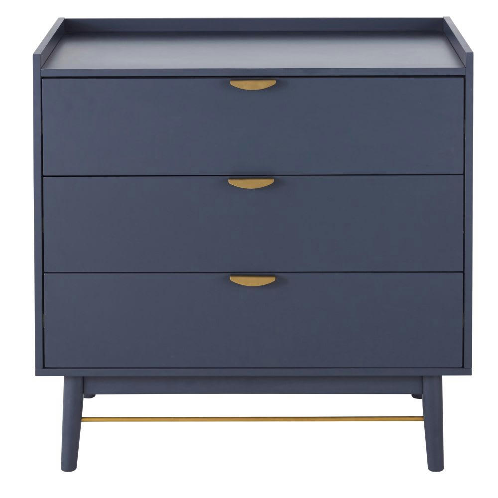Penelope - Commode 3 tiroirs bleu foncé