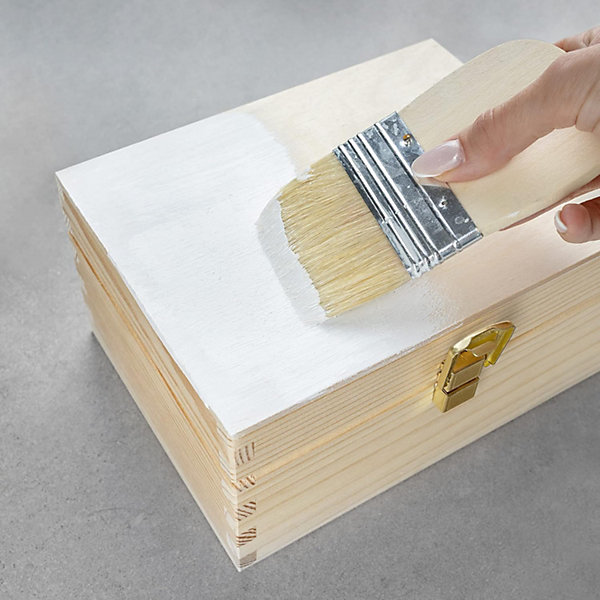 Creative Deco Boîte en Bois Non Peinte avec Fermoir - 21,4 x 13,8 x 10 cm ( /- 1 cm) - Coffre de Rangement - Boîte Cadeau Noël