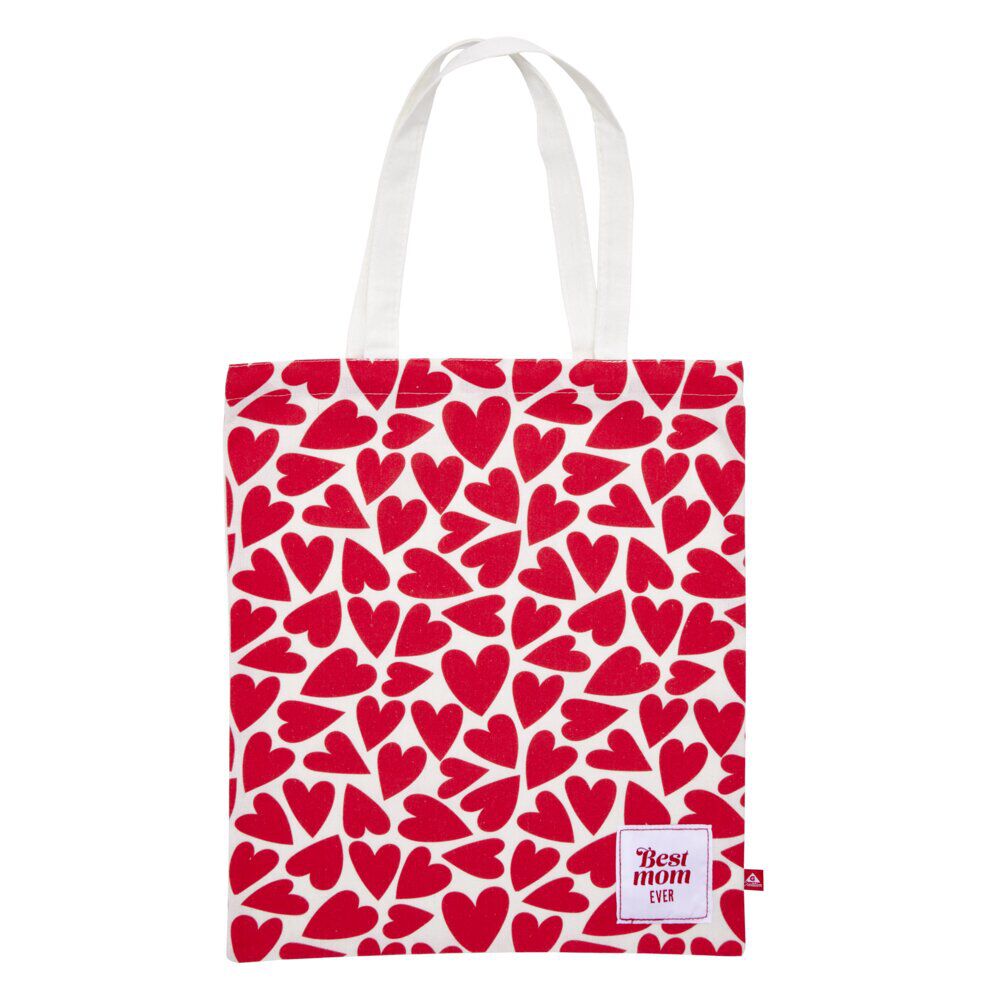 Sac tote bag polycoton 34x39cm Love pour maman (2 modèles)