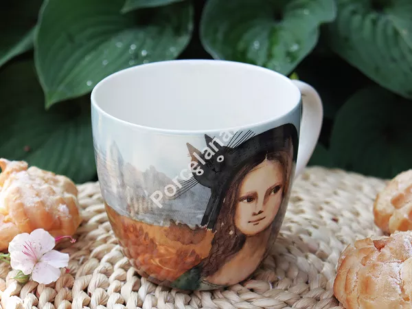 Kubek 0,46 L Duo - Mona Lisa z kotem 15.MLZK.K46