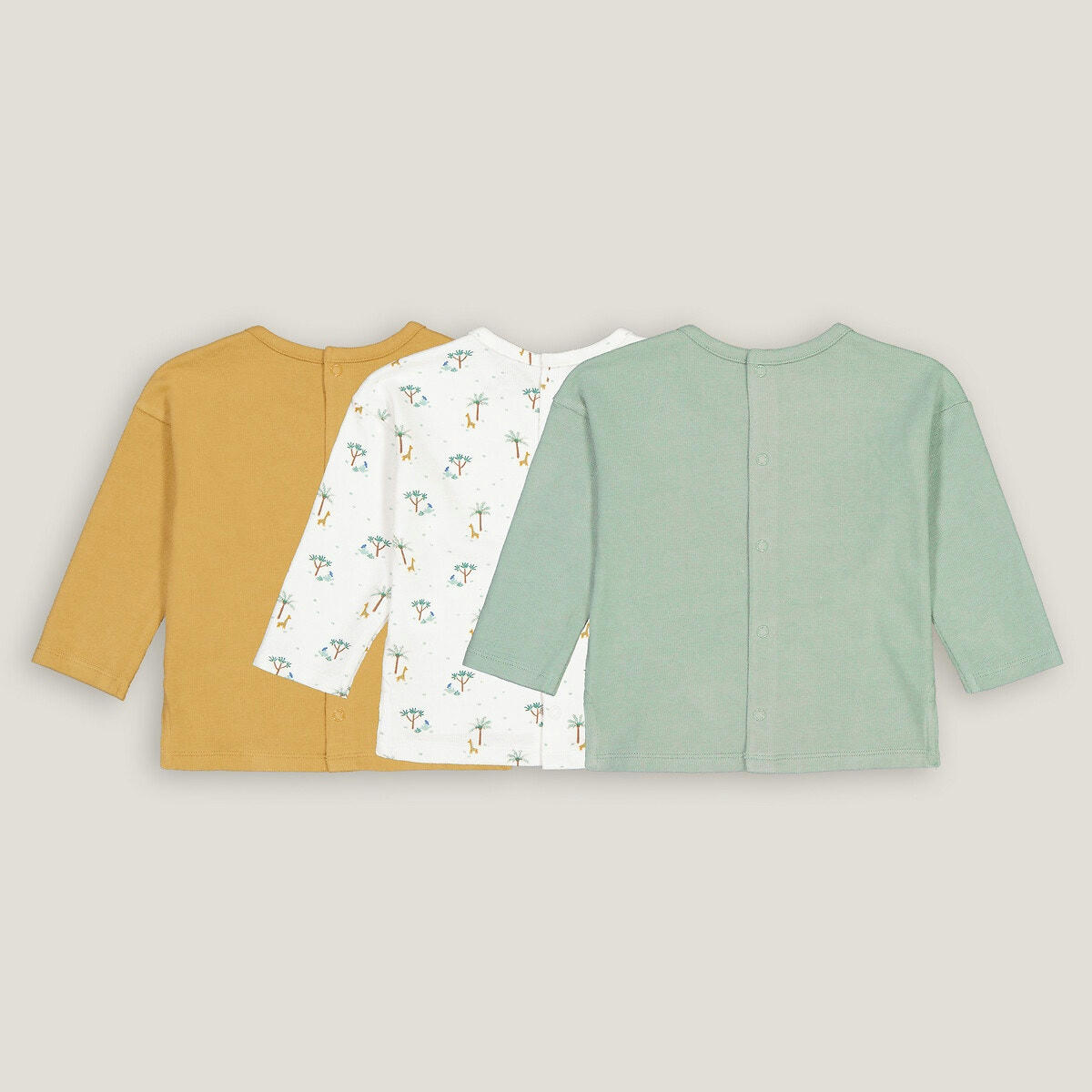 Lot de 3 T-shirts en coton fantaisie