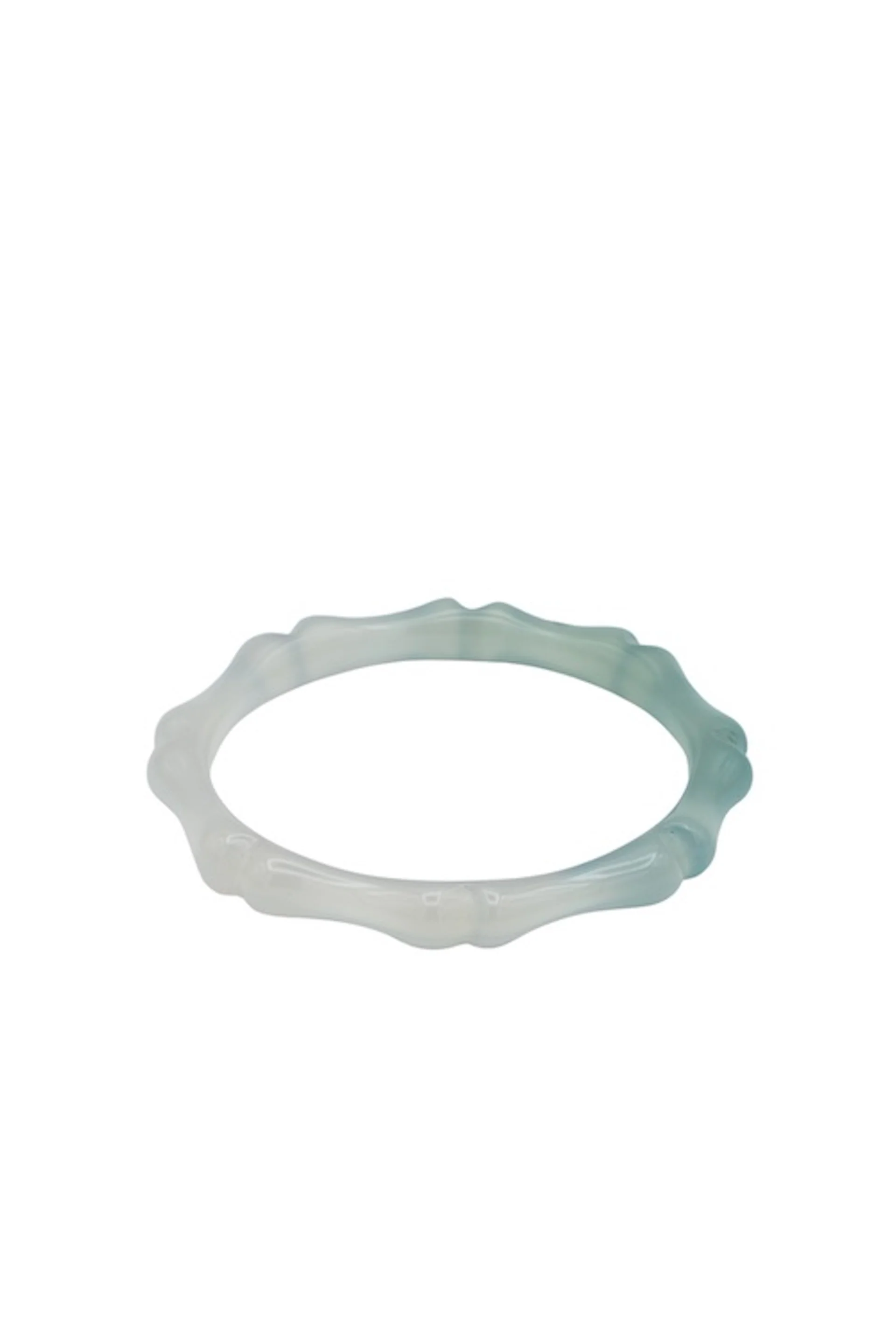Bambam — Bamboo Shaped Skinny Jade Stone Bangle