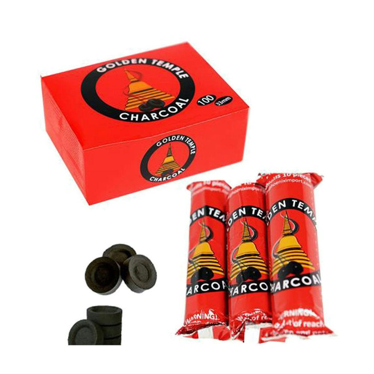 - 100 tablettes de charbon 33 mm pour encens en grains