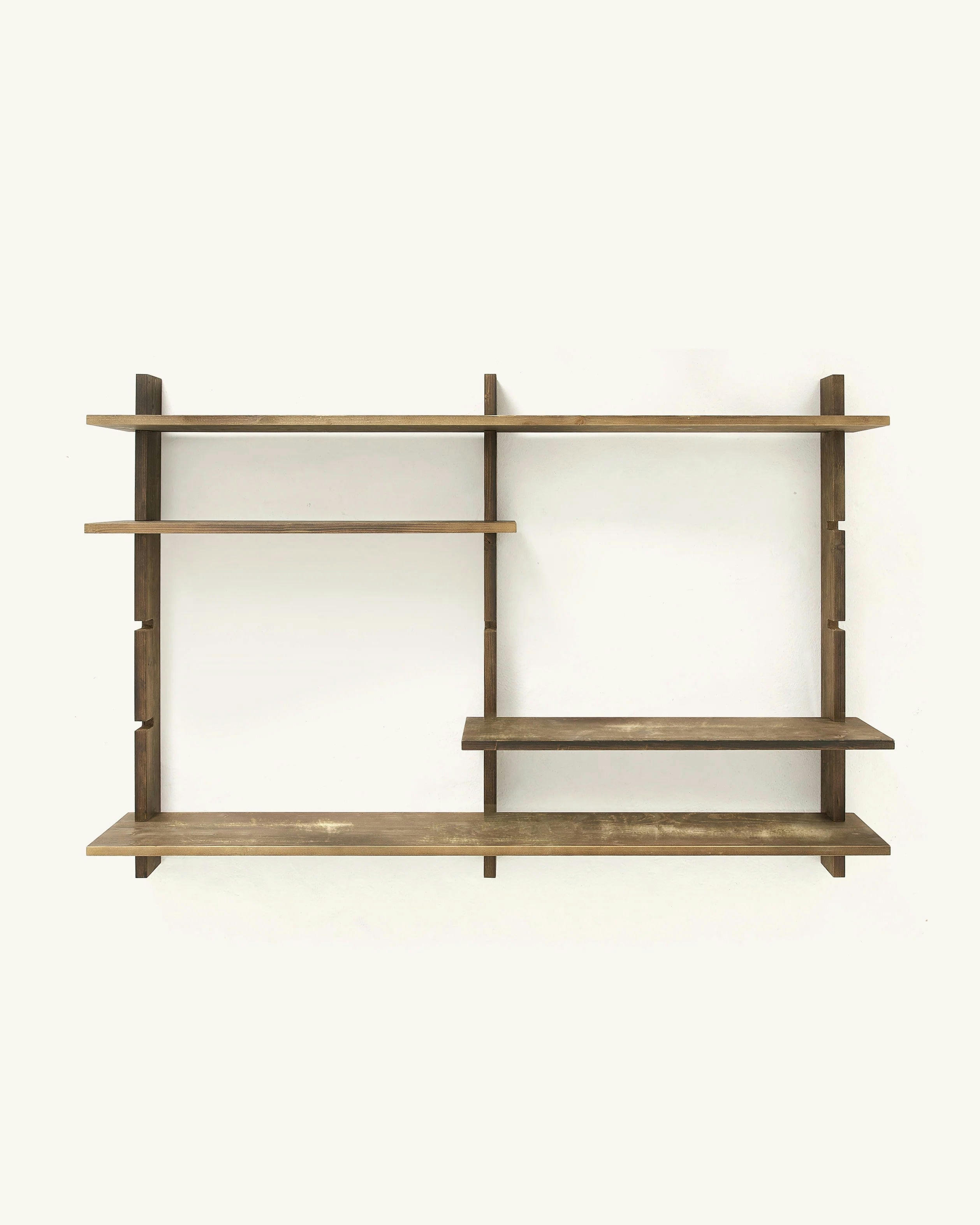 ALOMA - Etagère modulaire en bois  de couleur marron vielli