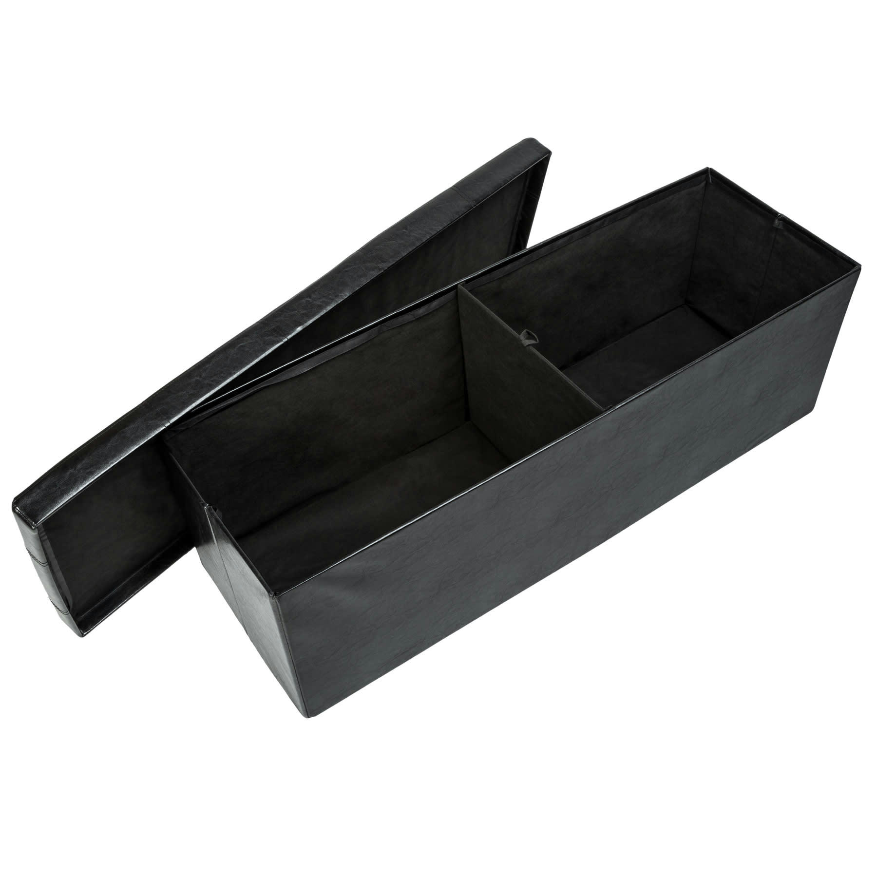 - Banc Tabouret Coffre de rangement Pliable noir