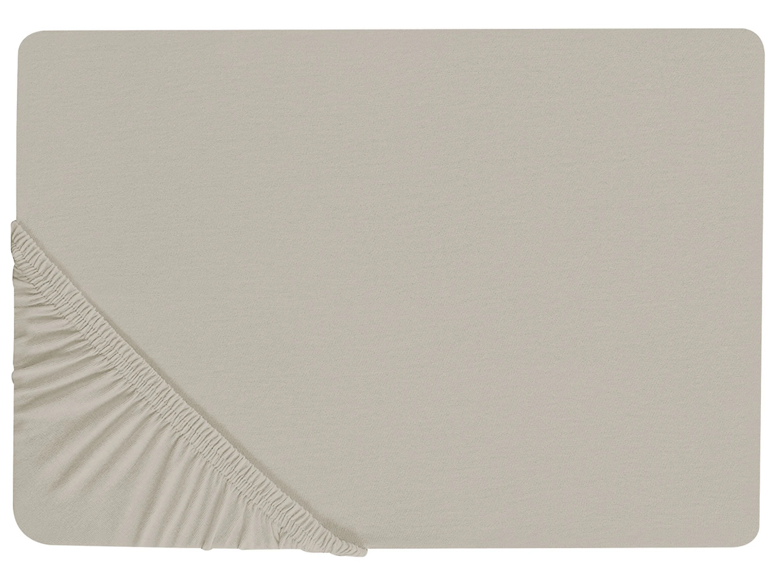 Bawełniane prześcieradło z gumką 140x200 cm szare
