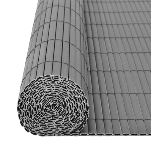 NNEVL Double-Sided Garden Fence PVC 90x500 cm Grey