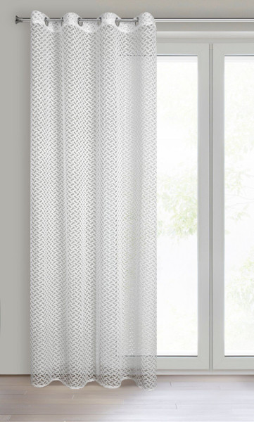 Firana gotowa na przelotkach struktura siatki LILY 140X250 biała