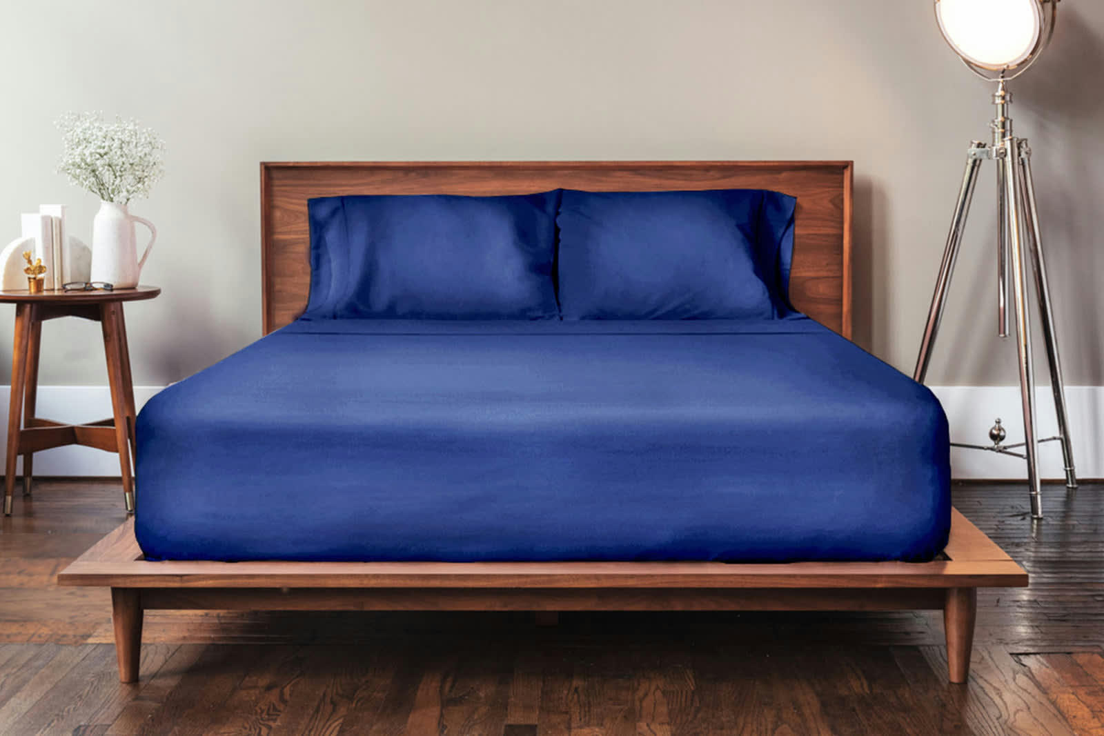 - Parure de lit Microfibre 220 x 240 cm Bleu