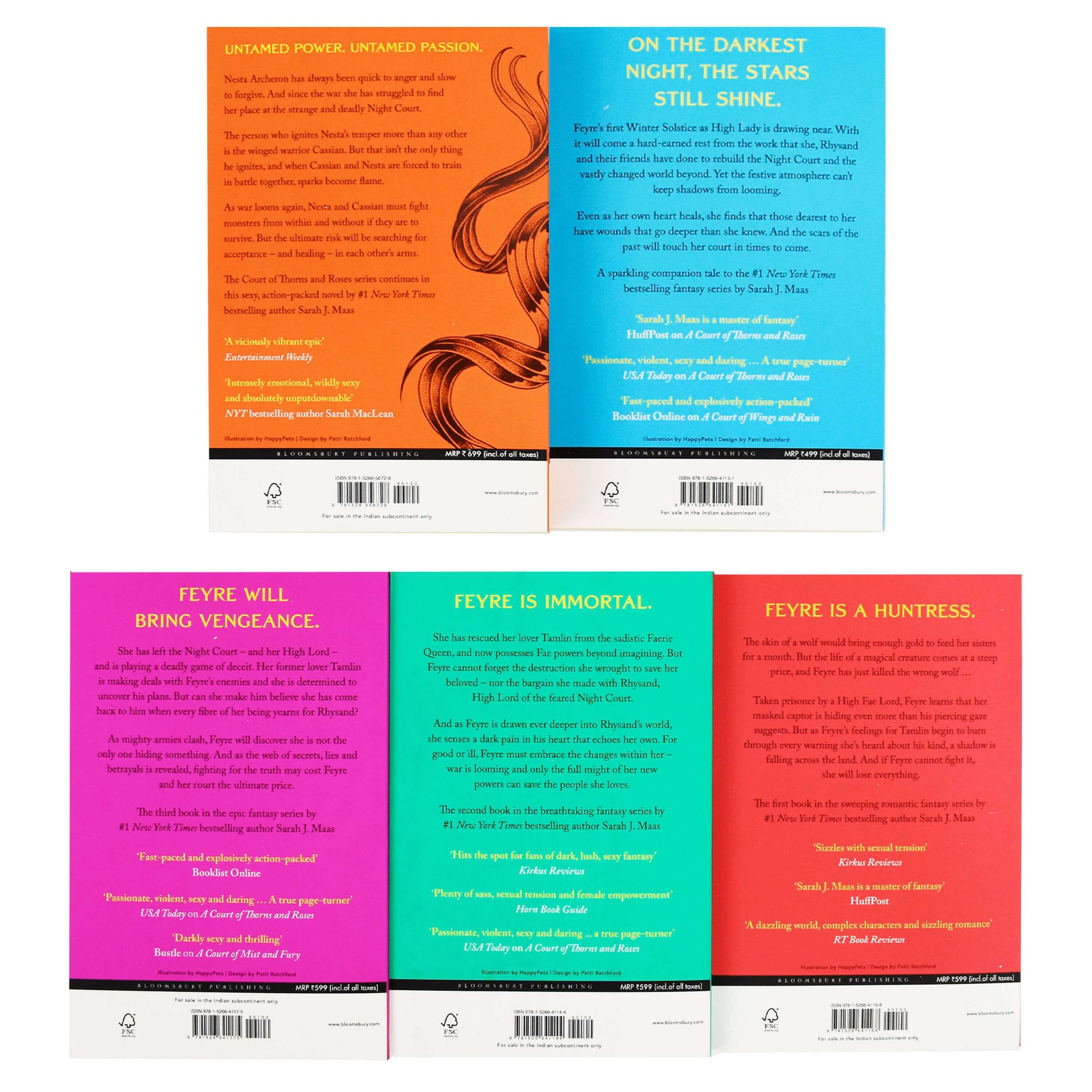 A Court of Thorns and Roses Series by Sarah J. Maas 5 Books Box Set - Ages 17+ - Paperback