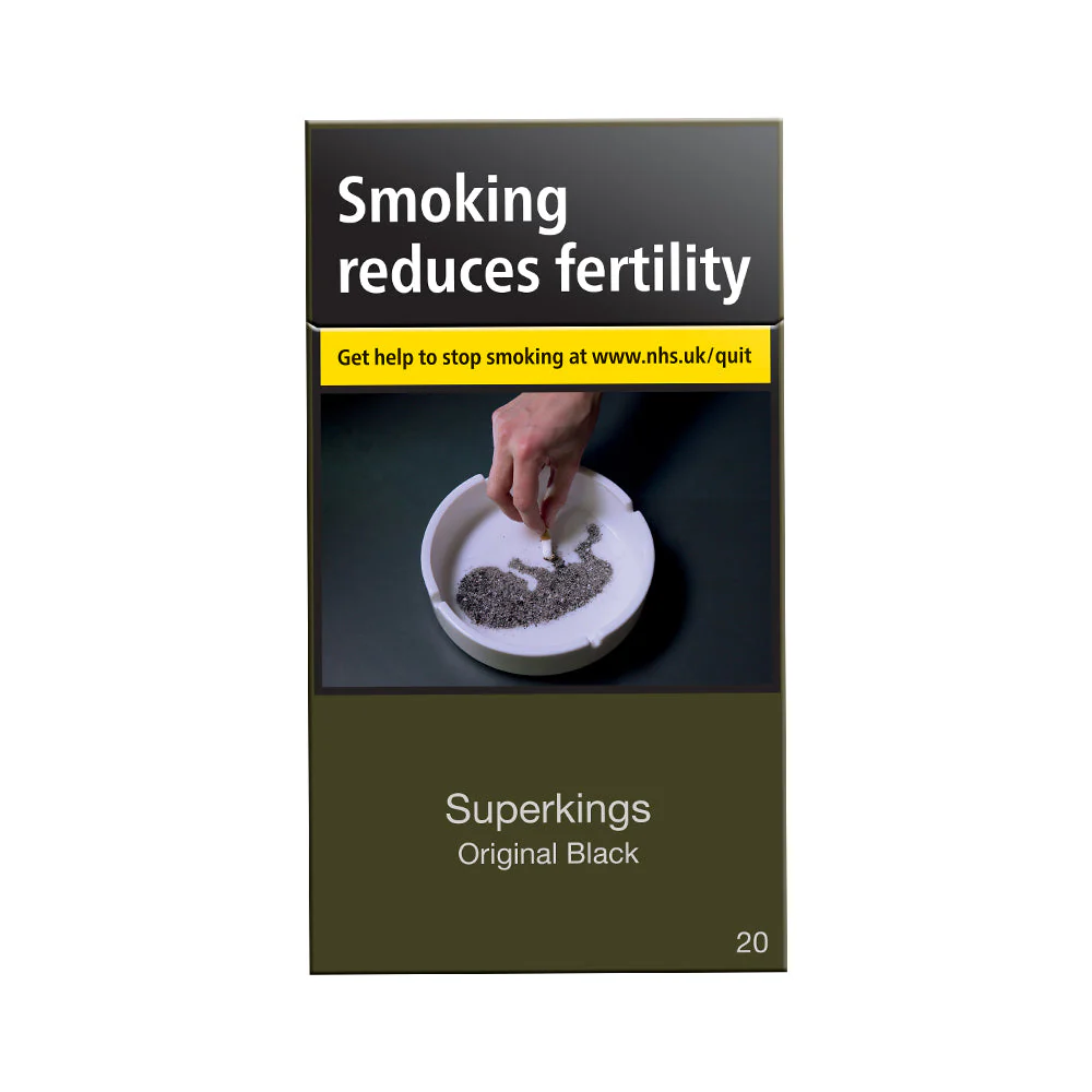 Superkings Original Black 20s Cigarettes