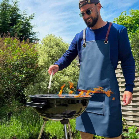 Tablier barbecue n°707 imperméable en PU Bleu - Alaskan Maker