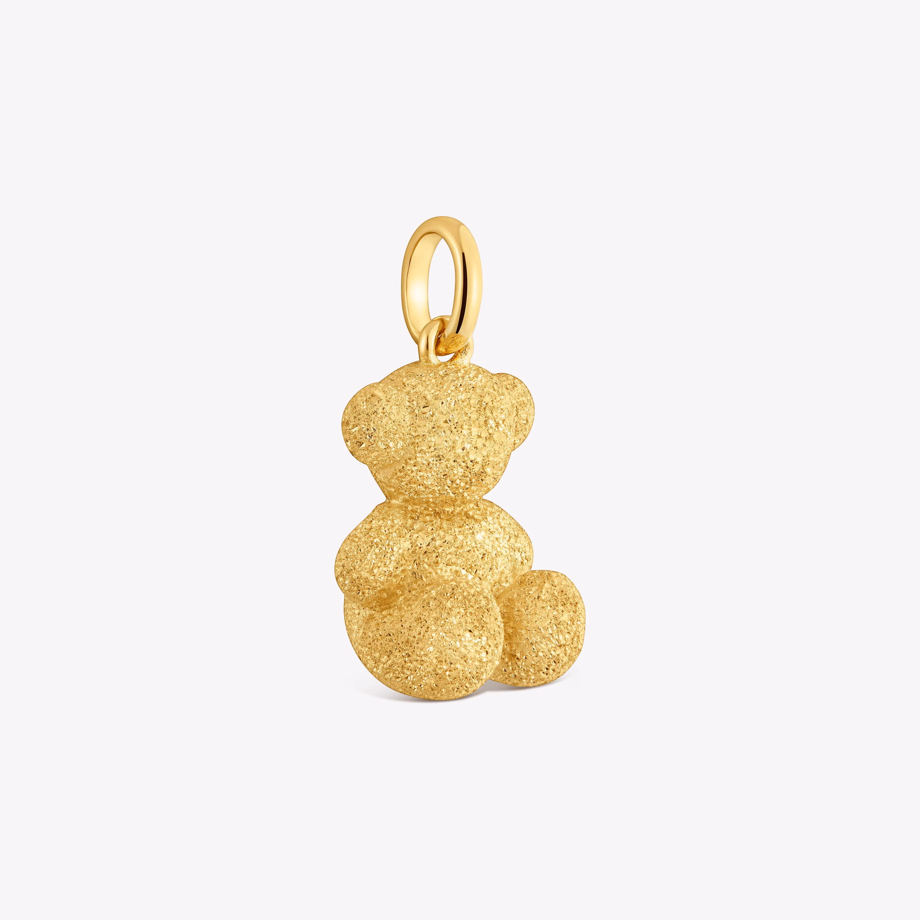 Colgante oso mediano con baño de oro 18 kt sobre plata diamantada Bold Bear