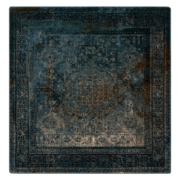 Dywan wełniany OMEGA MAMLUK Kwadrat - Rozeta vintage ciemny 135x135 cm