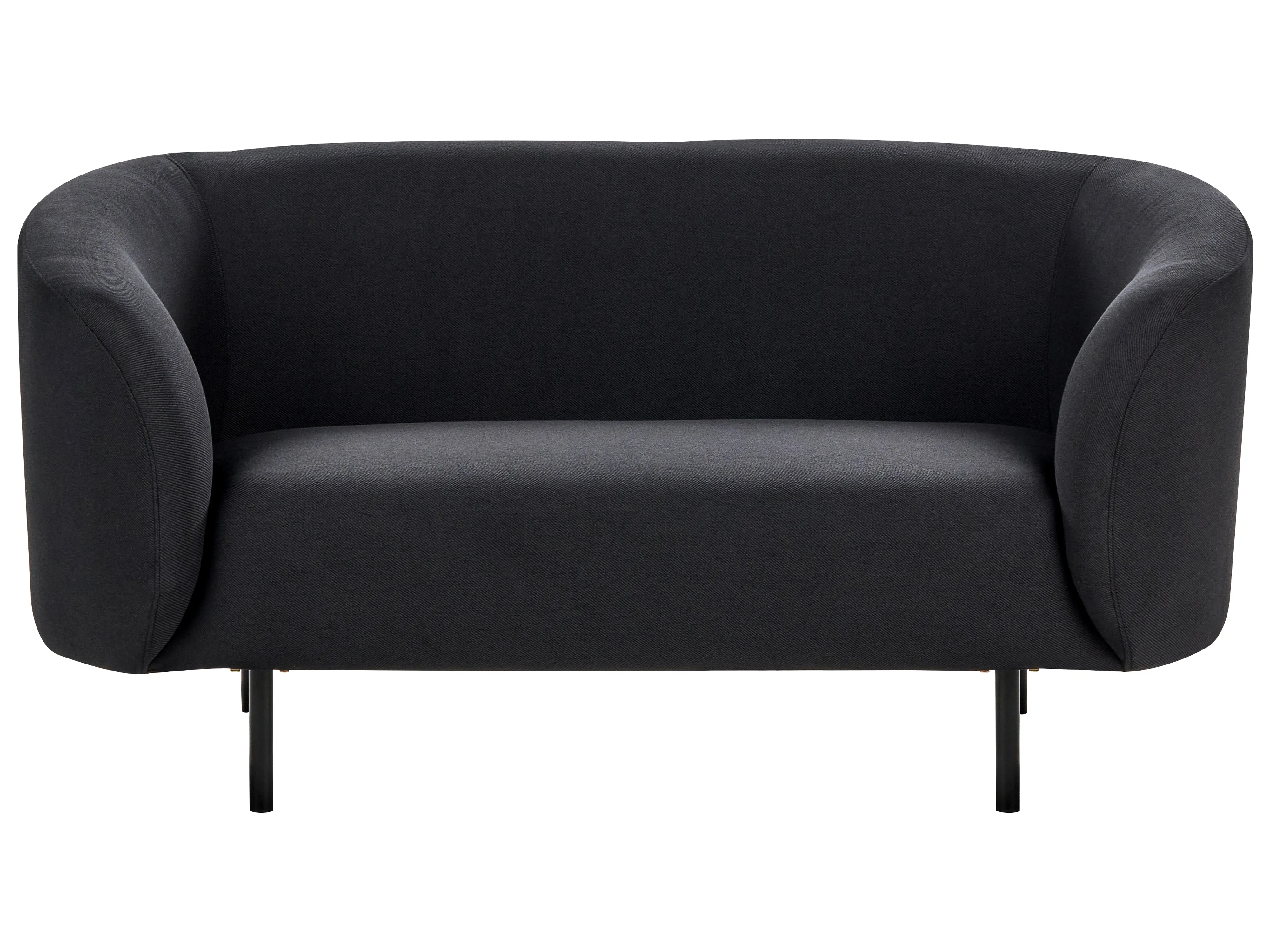 Sofa 2 Seater LOEN Fabric Black