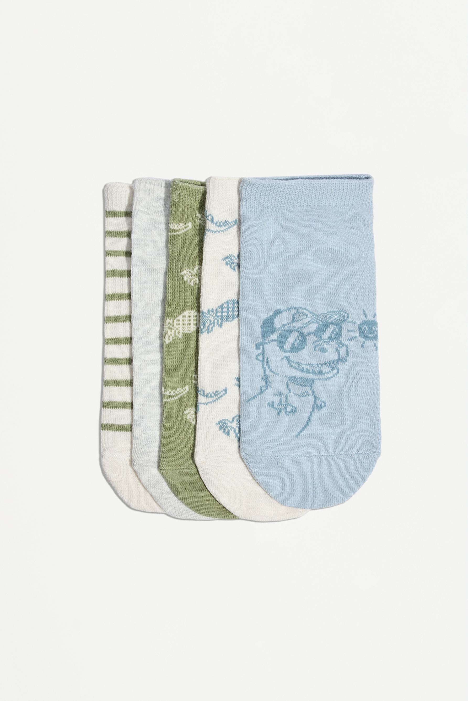 Calcetines cortos dinosaurio (Pack 5)