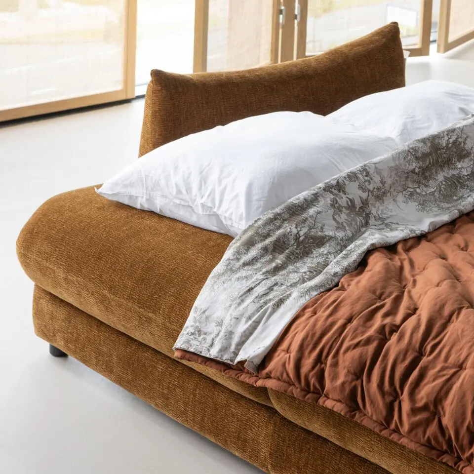 WOOOD Jonne 3-Zits Slaapbank - Chennile - Bruin - 92x233x105