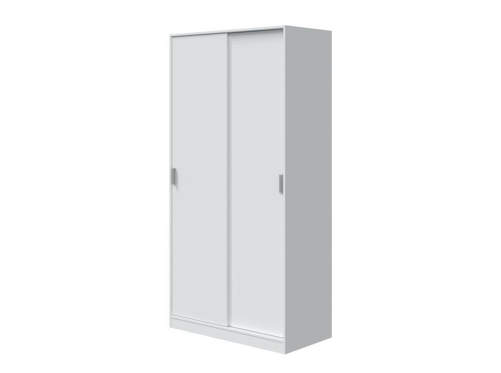 ENZO - Armoire blanche 2 portes coulissantes L100 x H200cm