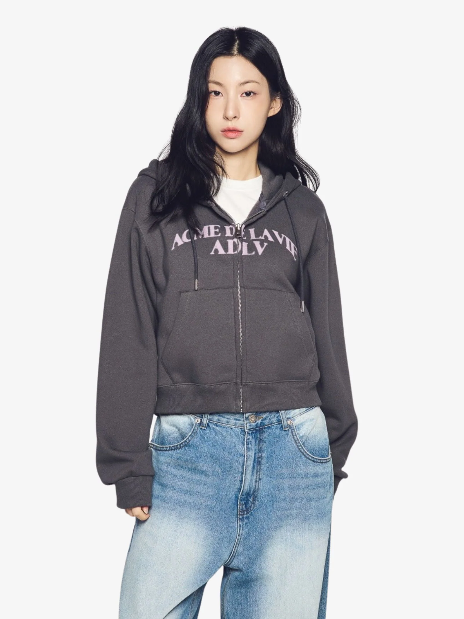 Women's Arch Shaped Logo Hoodie Zip-Up