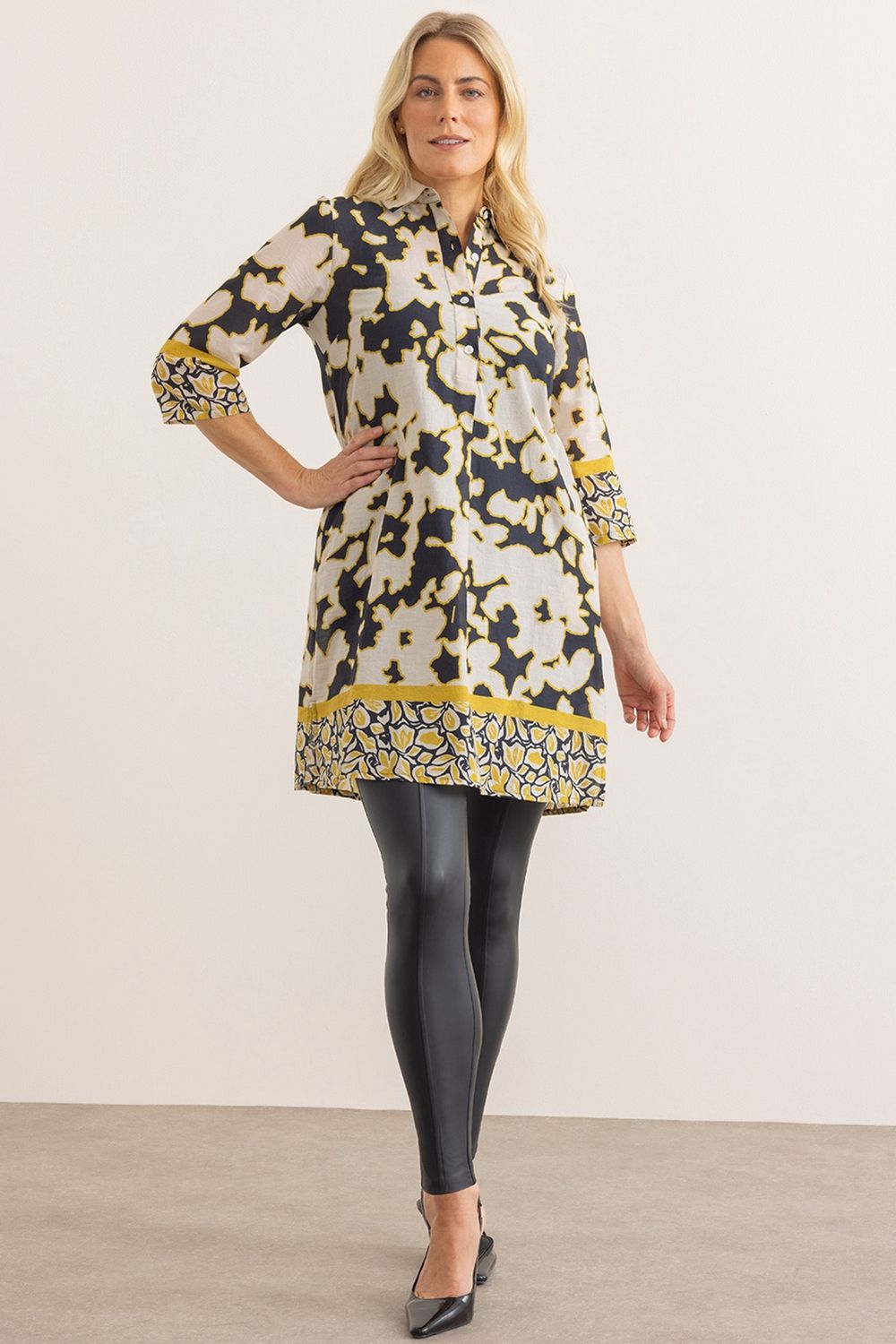 Klass. Printed Cotton Tunic Top
