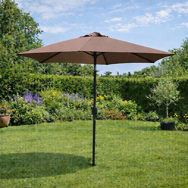 Parasol marron rond 2,5 x 2,5 m degrés COME