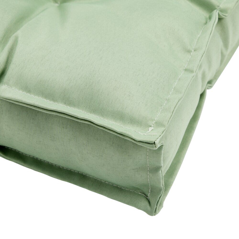 Coussin de sol assise carrée matelassée vert 45x45cm