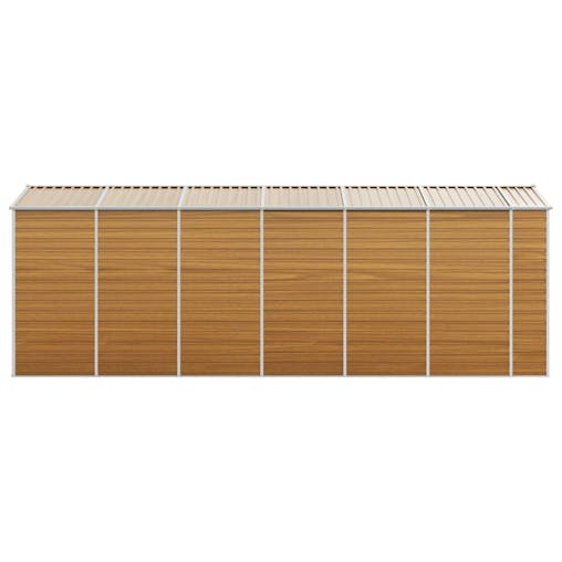 NNEVL Garden Shed Light Brown 191x555x198 cm Galvanised Steel