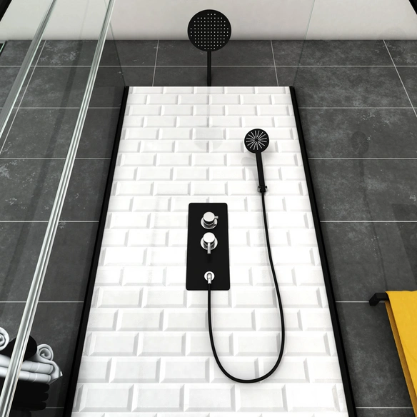 Komplettdusche »White Stone«, HxT: 230 x 90 cm