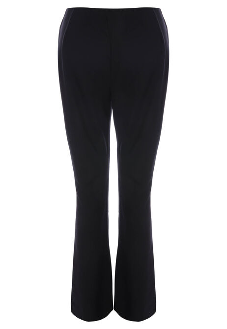 Womens Black Ponte Bootcut Trousers