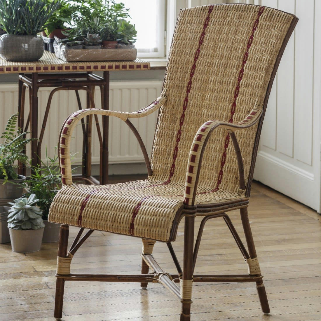 BAGATELLE - Fauteuil haut dossier en rotin