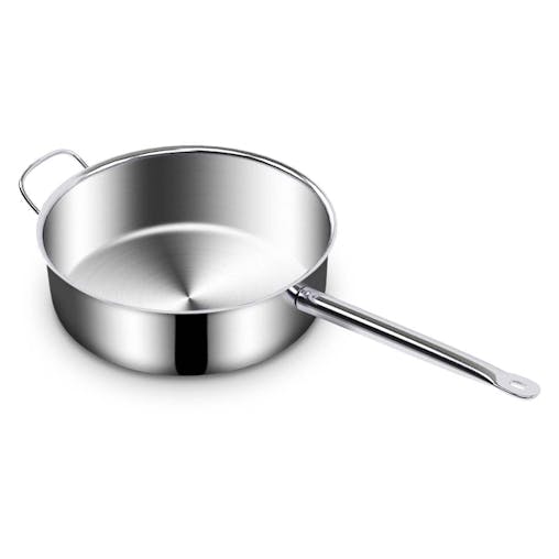 SOGA 2X 32cm Stainless Steel Saucepan Sauce pan with Glass Lid and Helper Handle Triple Ply Base Cookware