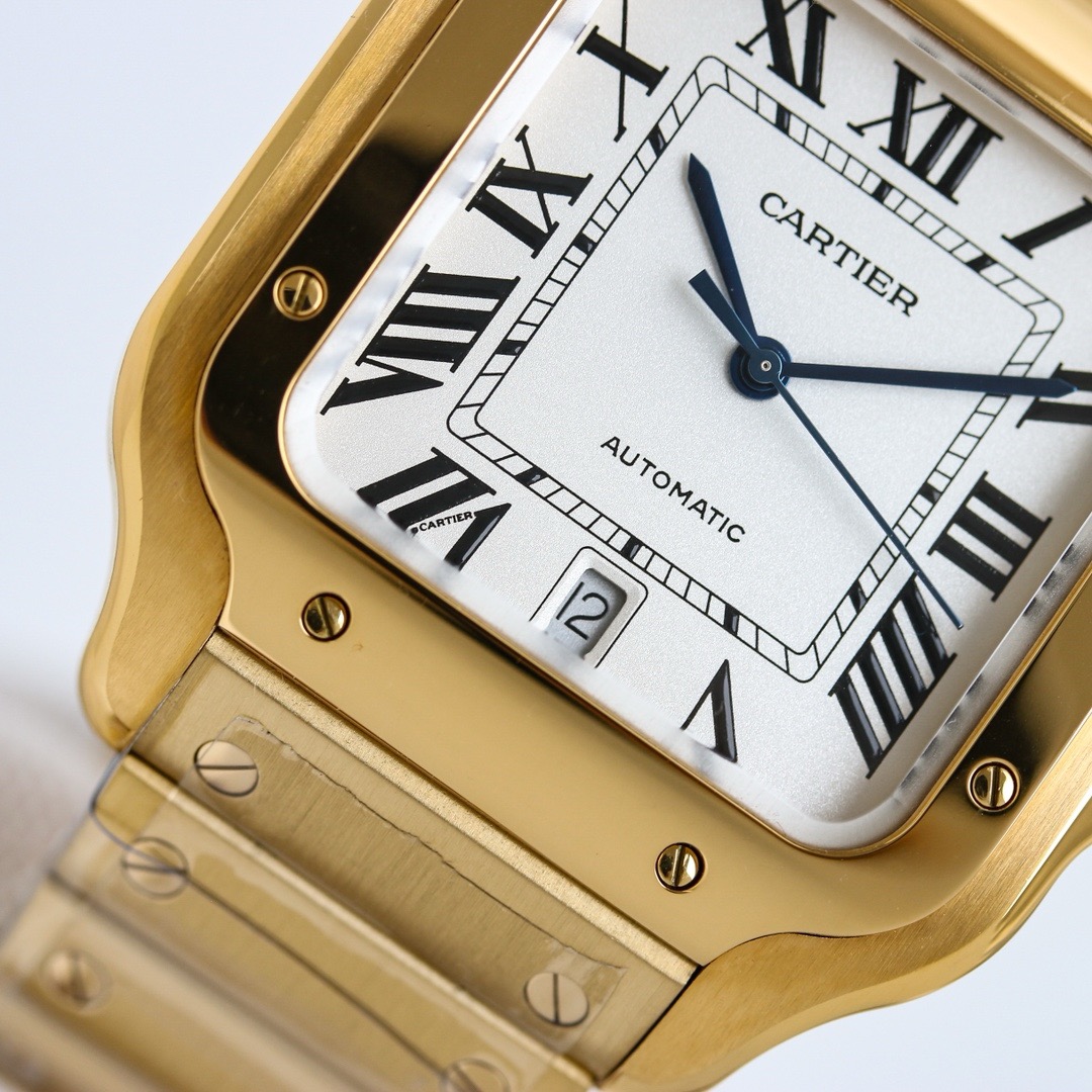 Cartier Santos de Cartier Large Model 18K Yellow Gold Watch -15