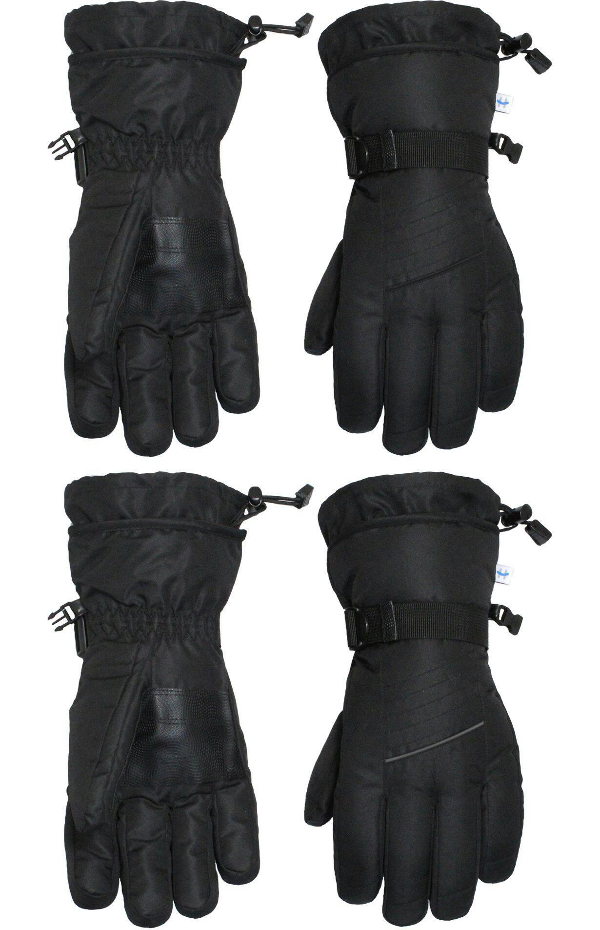 Hot Paws Men's Thermal Insulated Fleece Lined Winter Ski Snowboard Gloves Warm Waterproof