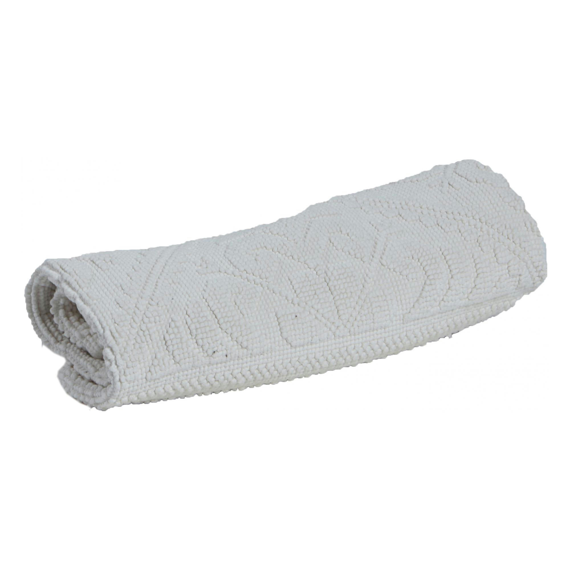 ENZO - Tapis de Bain  en coton ciment 54 x 110