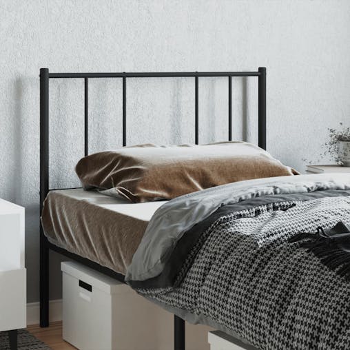 NNEVL Metal Headboard Black 90 cm
