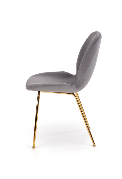 Krzesło tapicerowane K381 VELVET szare