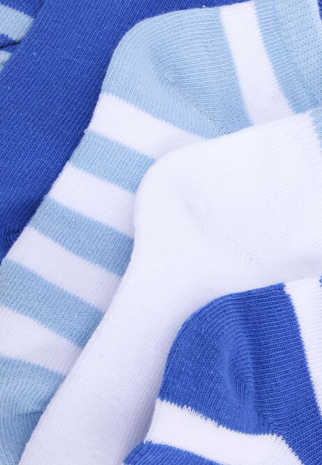 Boys 5pk Blue Stripe Trainer Socks