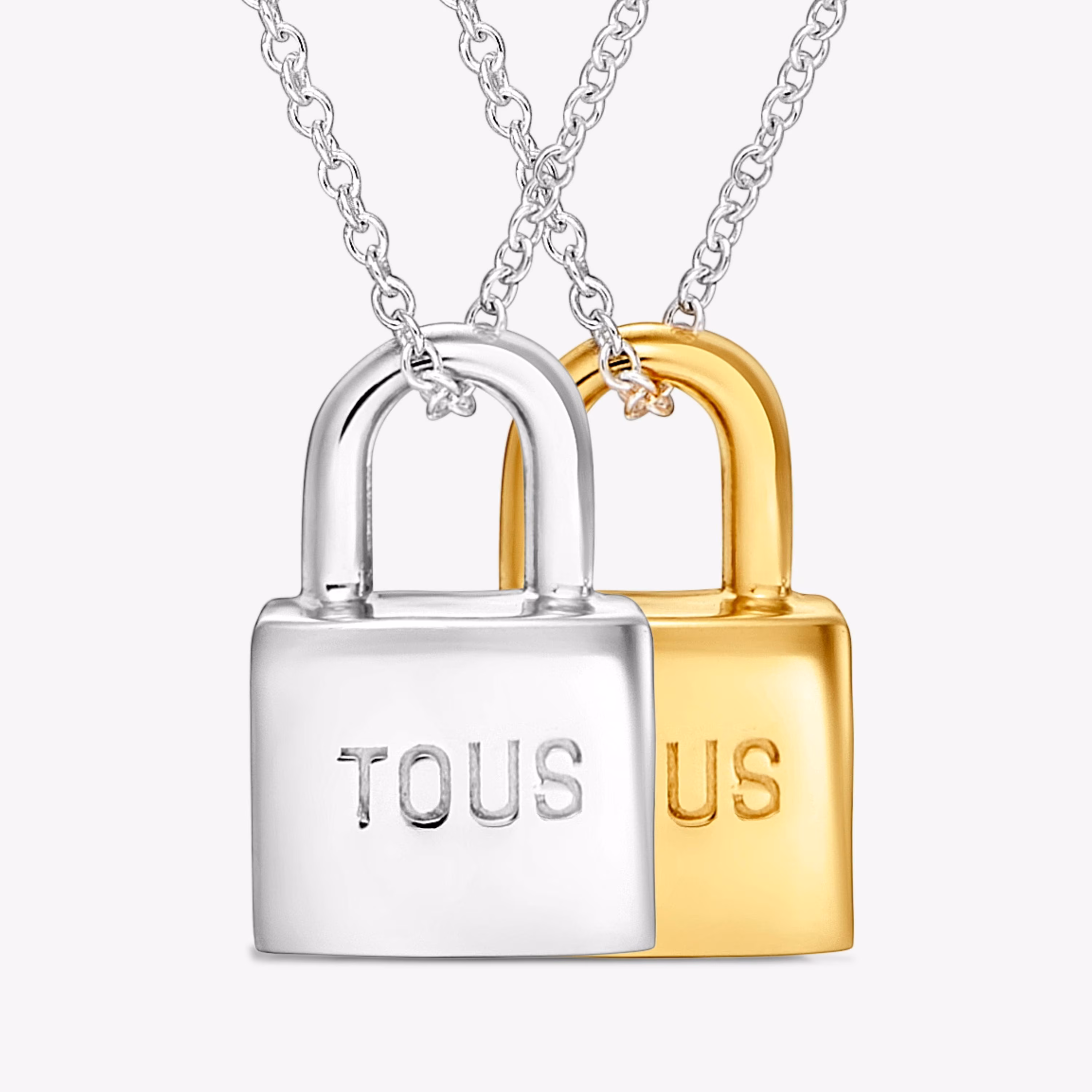 Pack de dos collares bicolor motivo candado TOUS Unlock