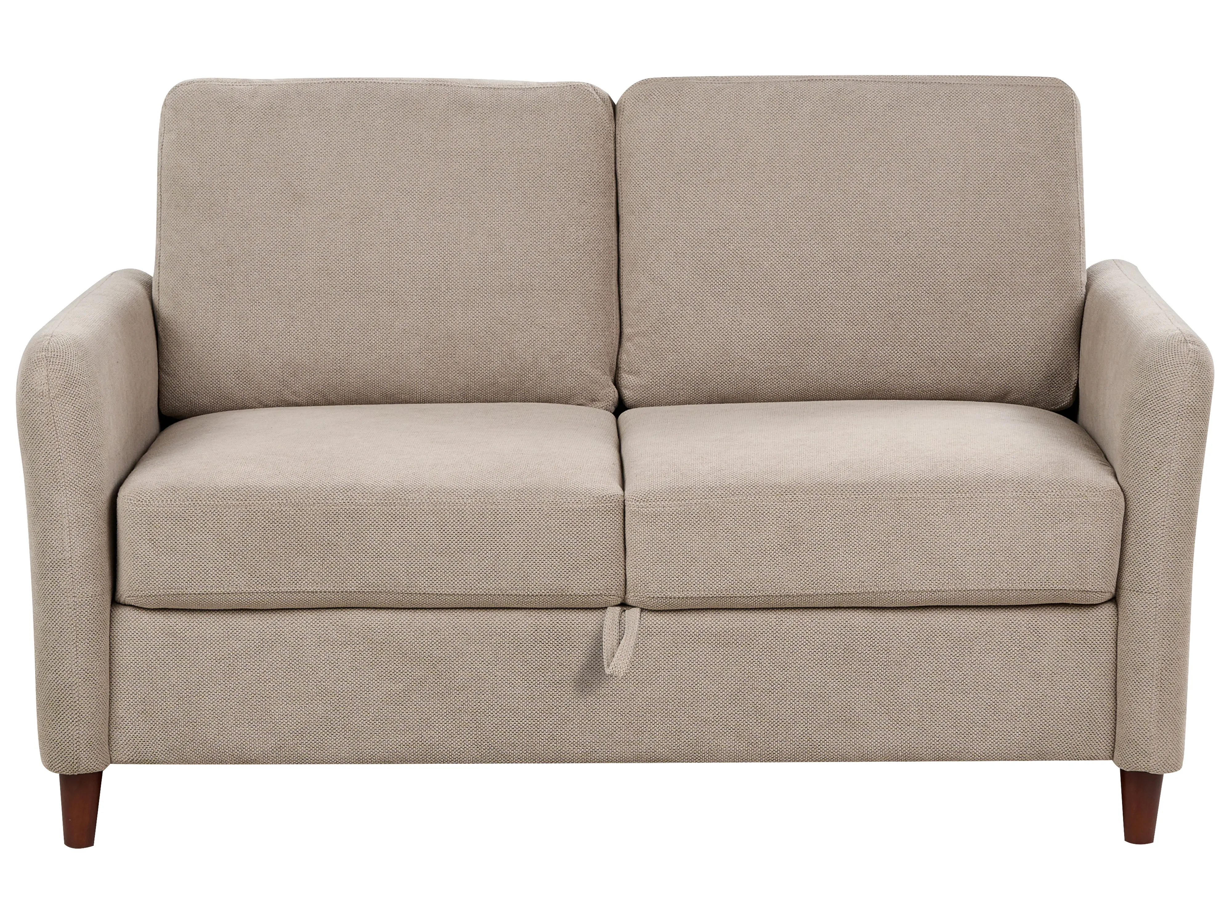 Sofa 2 Seater MARE Fabric Taupe with Storage