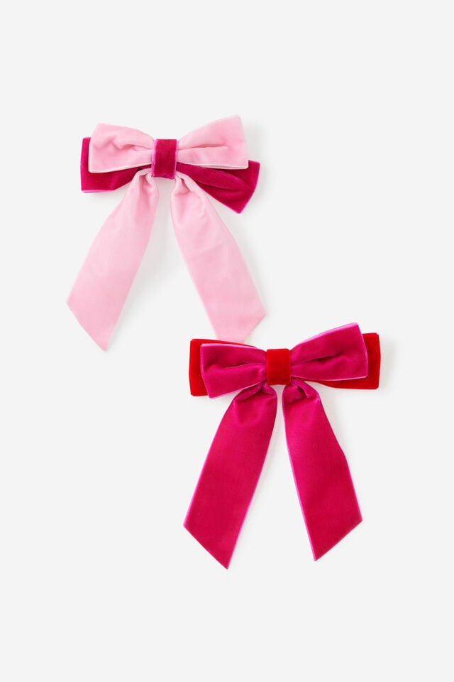 Med Velvet Bow 2Pk