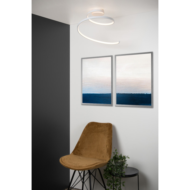 Plafonnier LED Maxence blanc dimmable Ø 46 cm 40 W LUCIDE