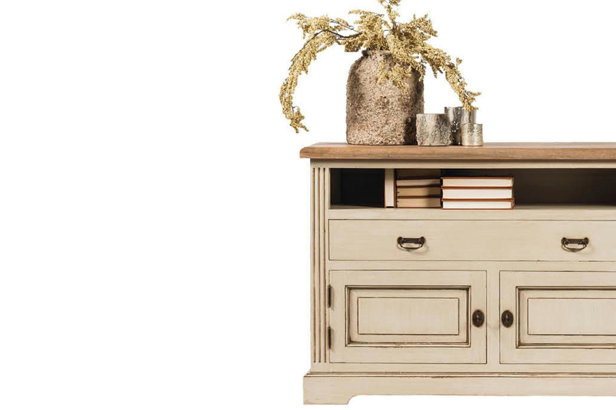 CAPUCINE - Meuble TV 2 portes 1 tiroir en bois