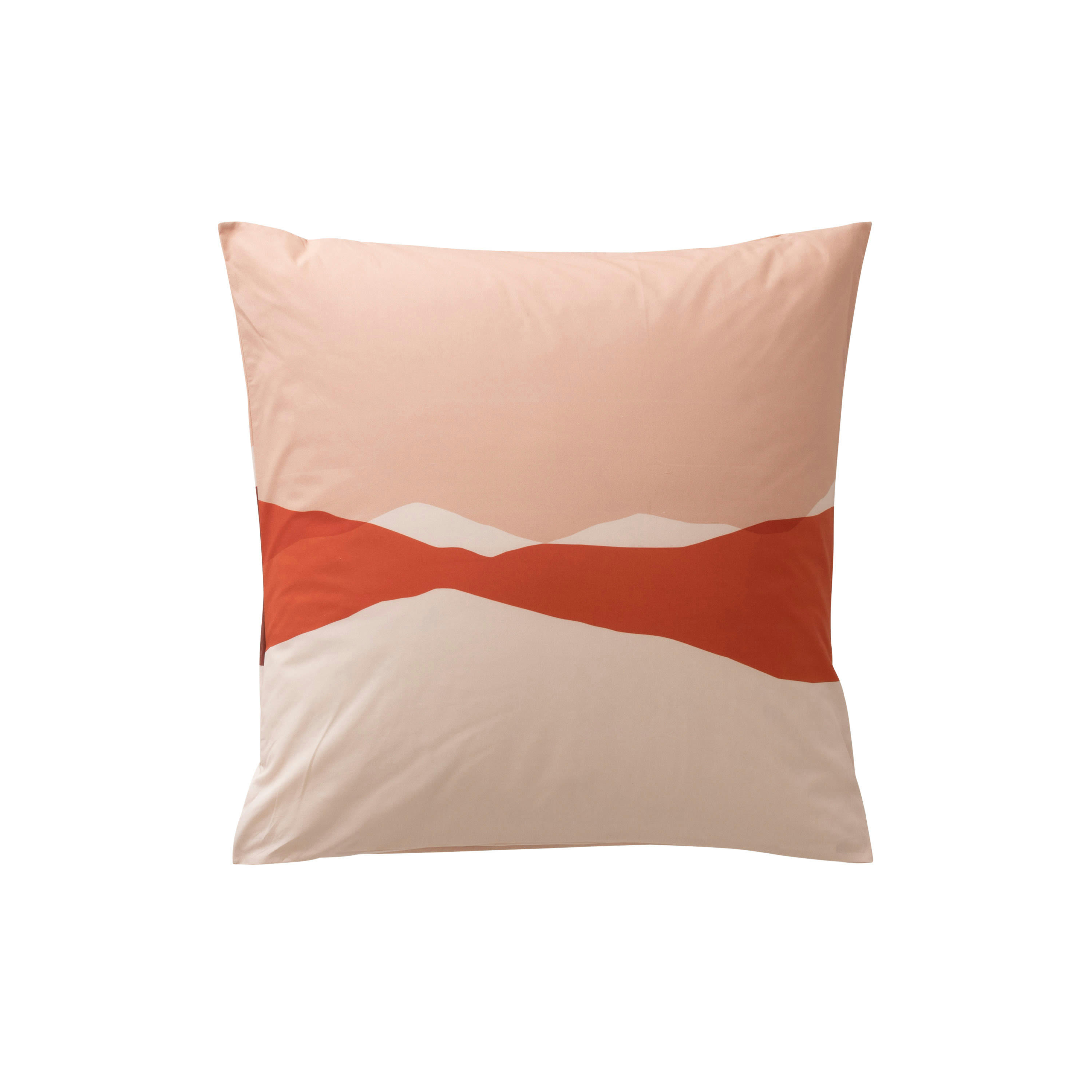 SAFI - Taie d'oreiller carré imprimé rose 64 x 64 cm