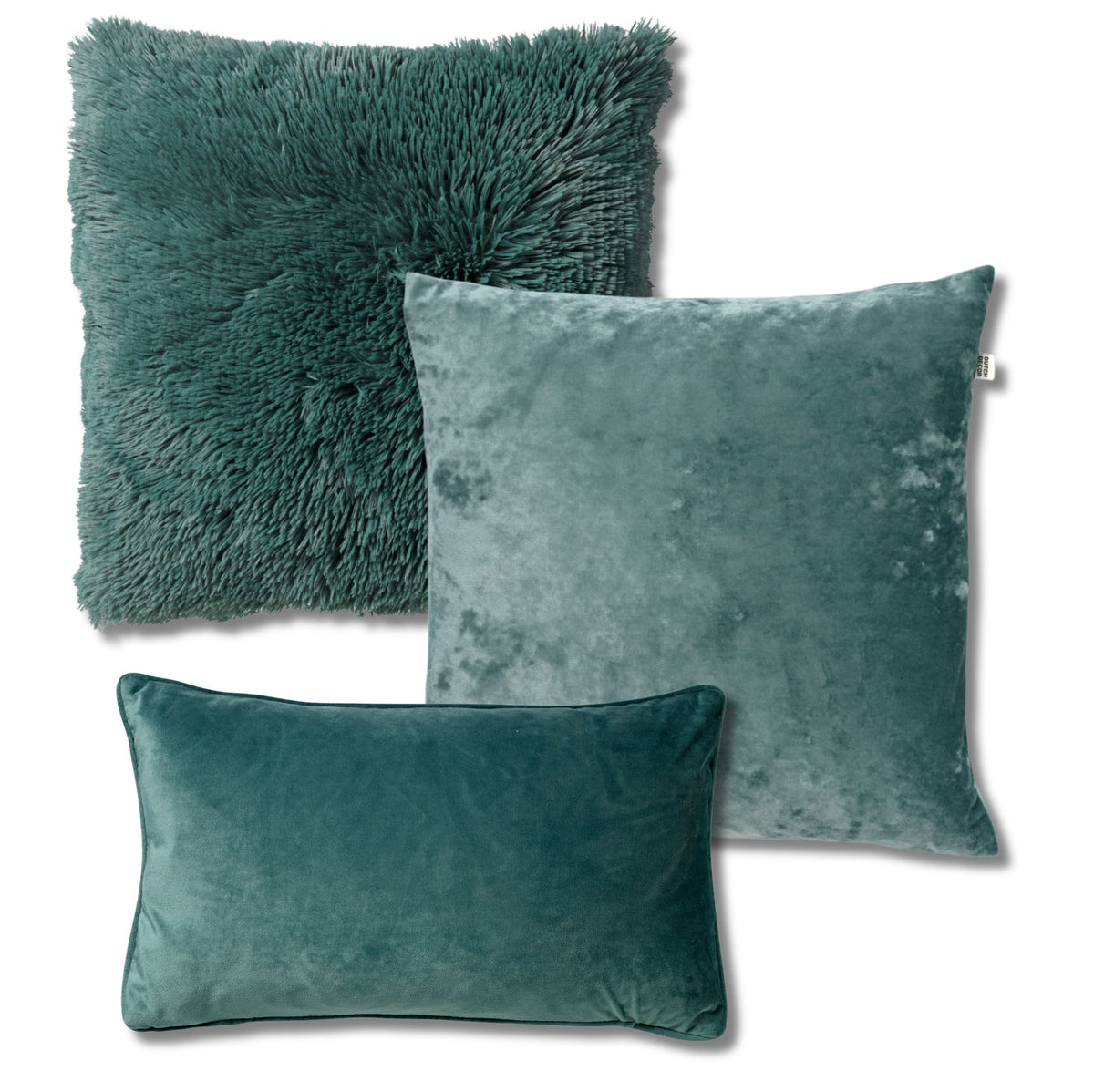 KUSSENSET - 3-delig - Sky - 45x45 cm, 30x50 cm - inclusief binnenkussens - groen