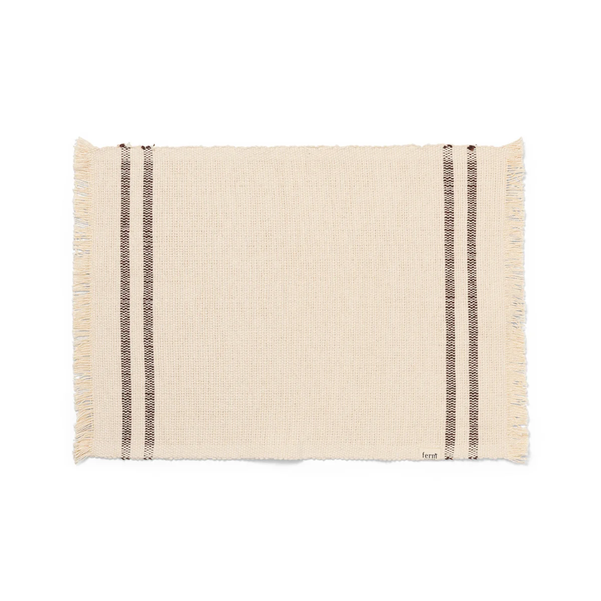 Ferm Living - Savor Tischset, off-white / chocolate