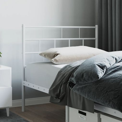 NNEVL Metal Headboard White 90 cm