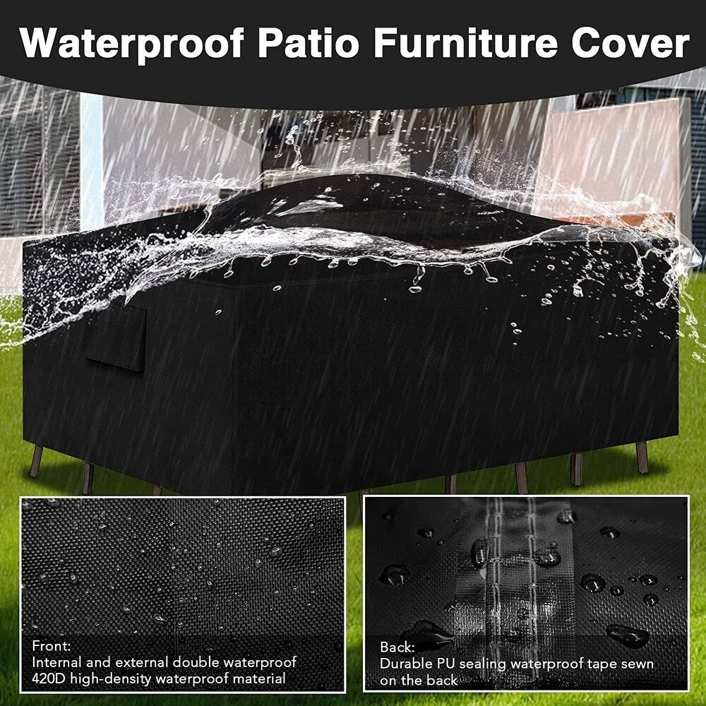 Outdoor Furniture Protection Set Covers for Sectional Sofa, Table Chairs Durable Material