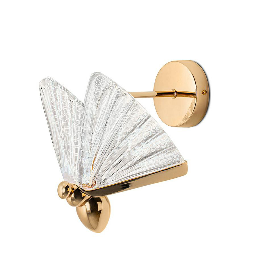 MOOSEE lampa ścienna BUTTERFLY M złota