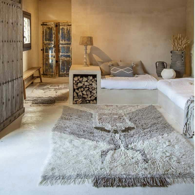 HOPI - Tapis lavable en laine natural 170x240