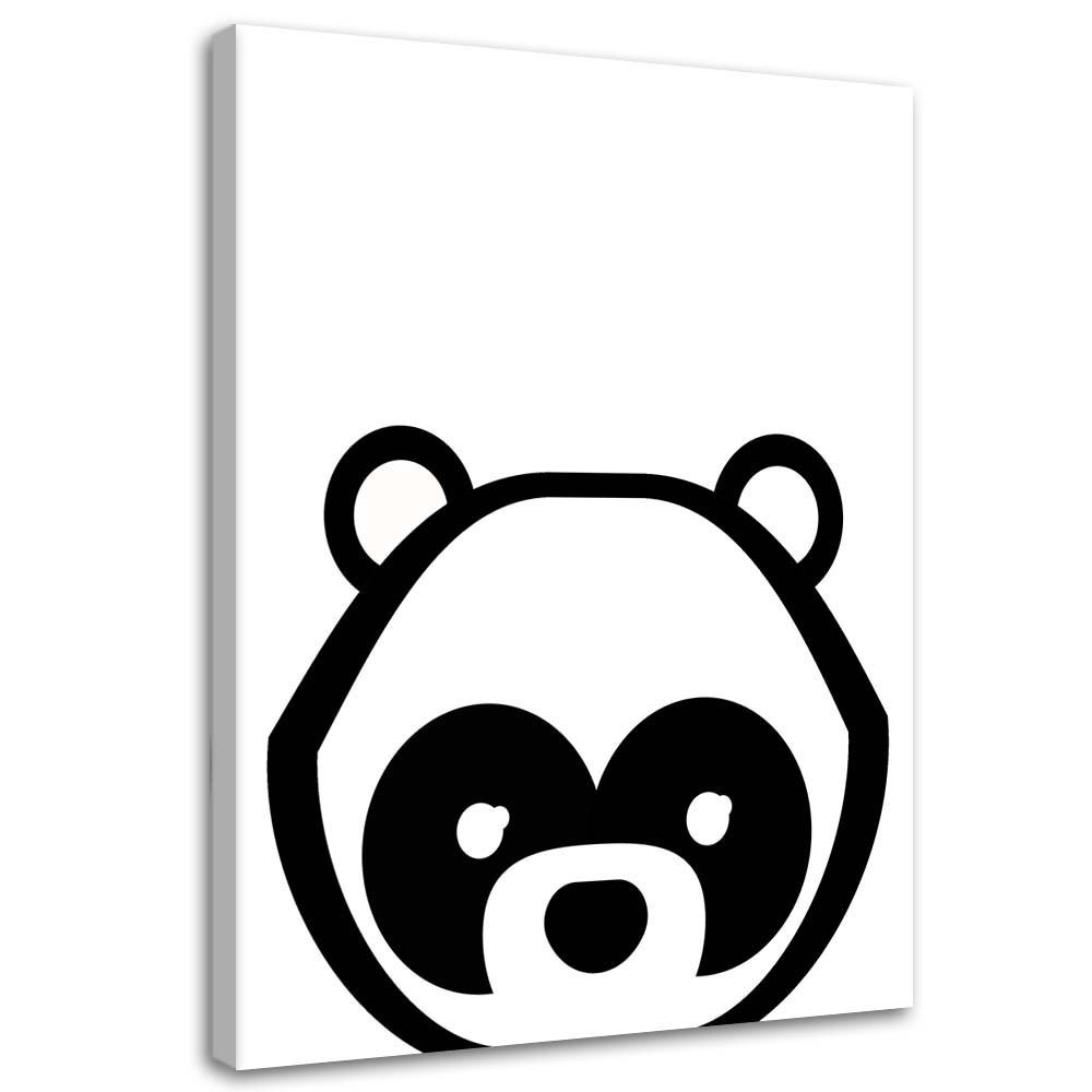 Feeby Obraz na płótnie Kontrastowa panda 40x60